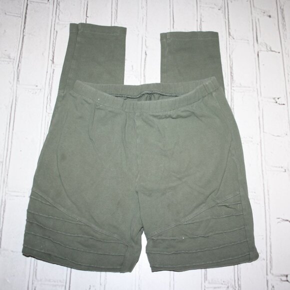 🌿 Olive Ribbed Leggings · Size XL (14/16 Girls) - Picture 1 of 4